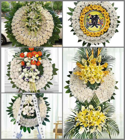 浙江省宁波奉化区溪口镇里村村花圈速递